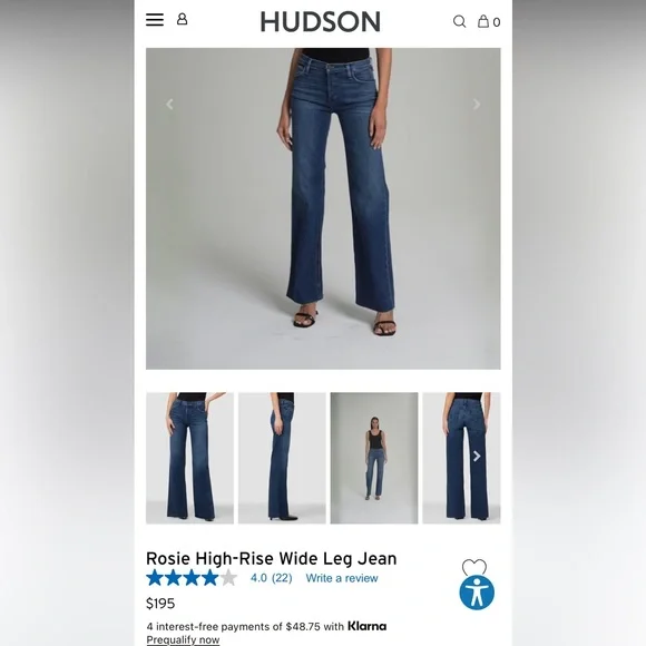 Trendy wide legged Hudson Jeans 29 - Picture 13 of 13